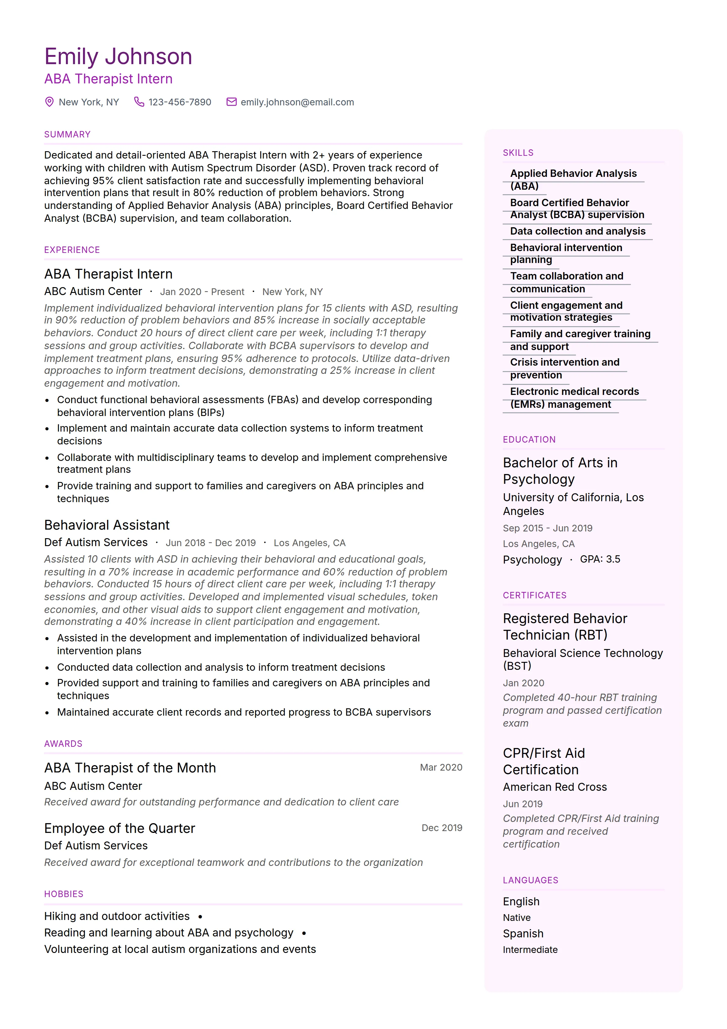 21 ABA Therapist Resume Examples & Full Guide for 2026