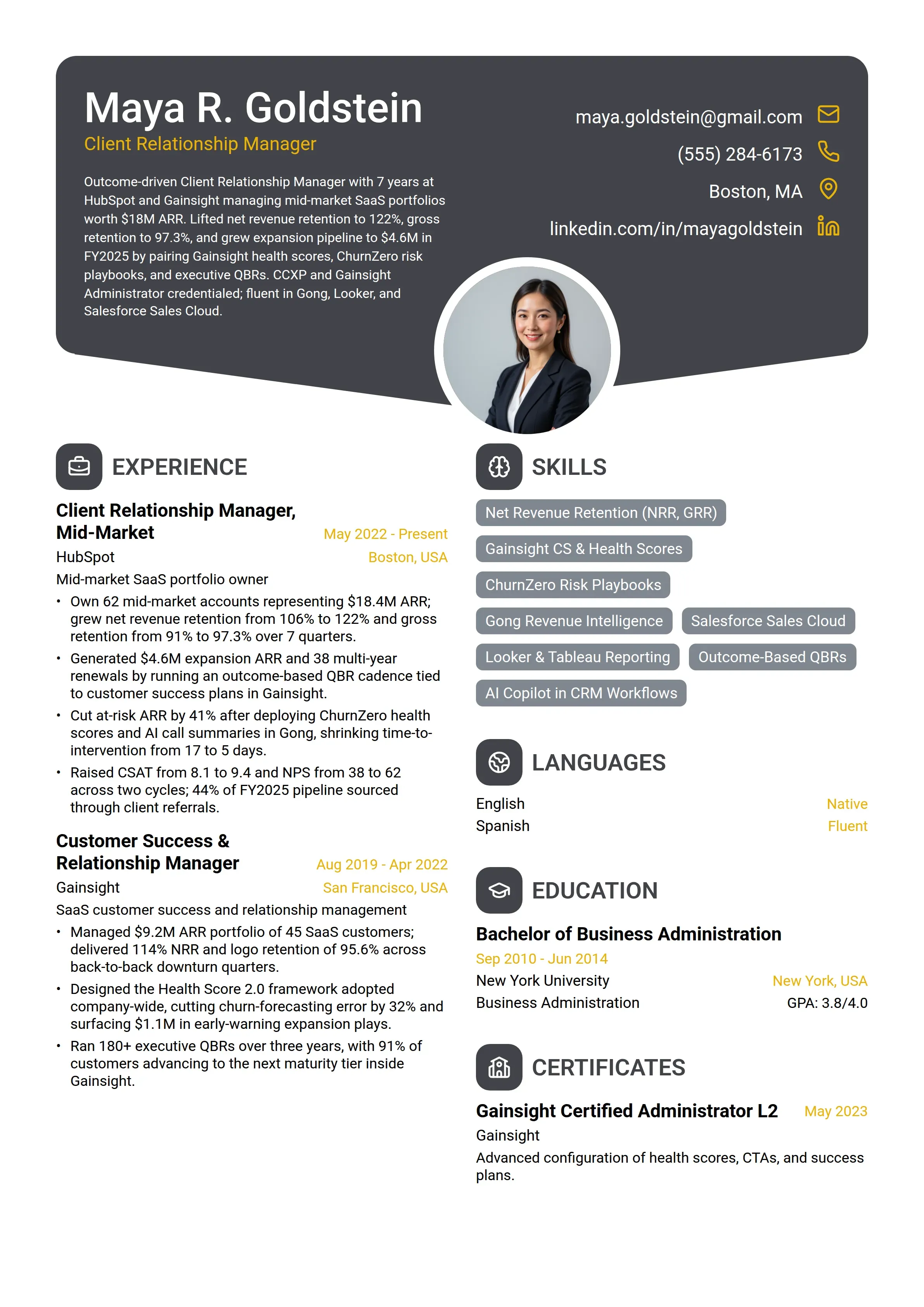Client Manager Bio 22 Client Relationship Manager Resume Examples & Guide for 2026