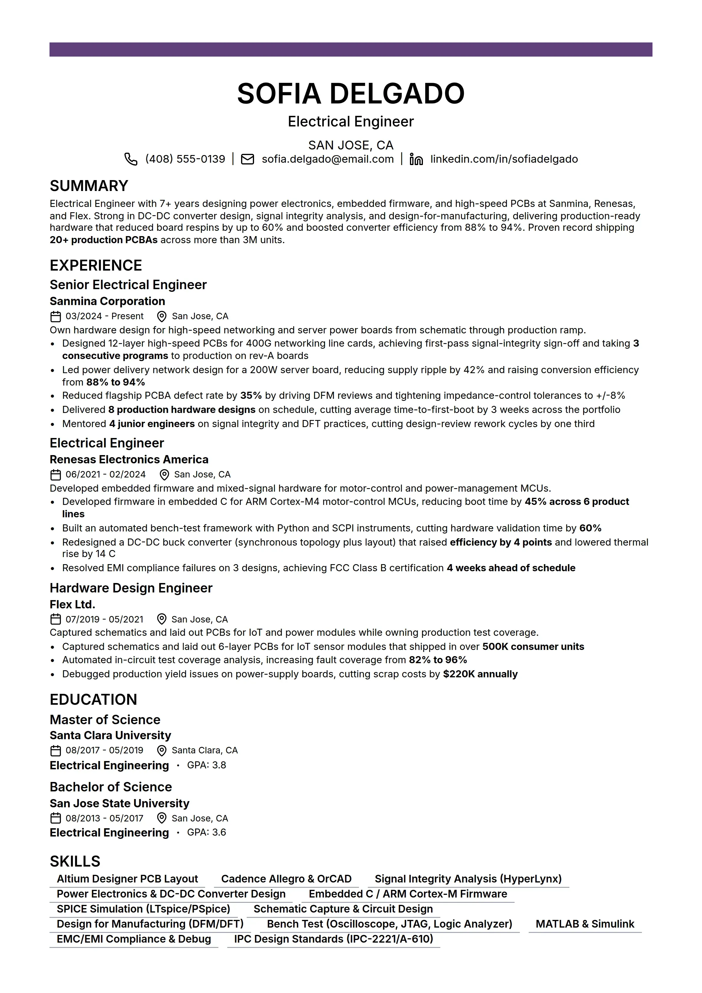 22 Electrical Engineer Resume Examples & Guide for 2026