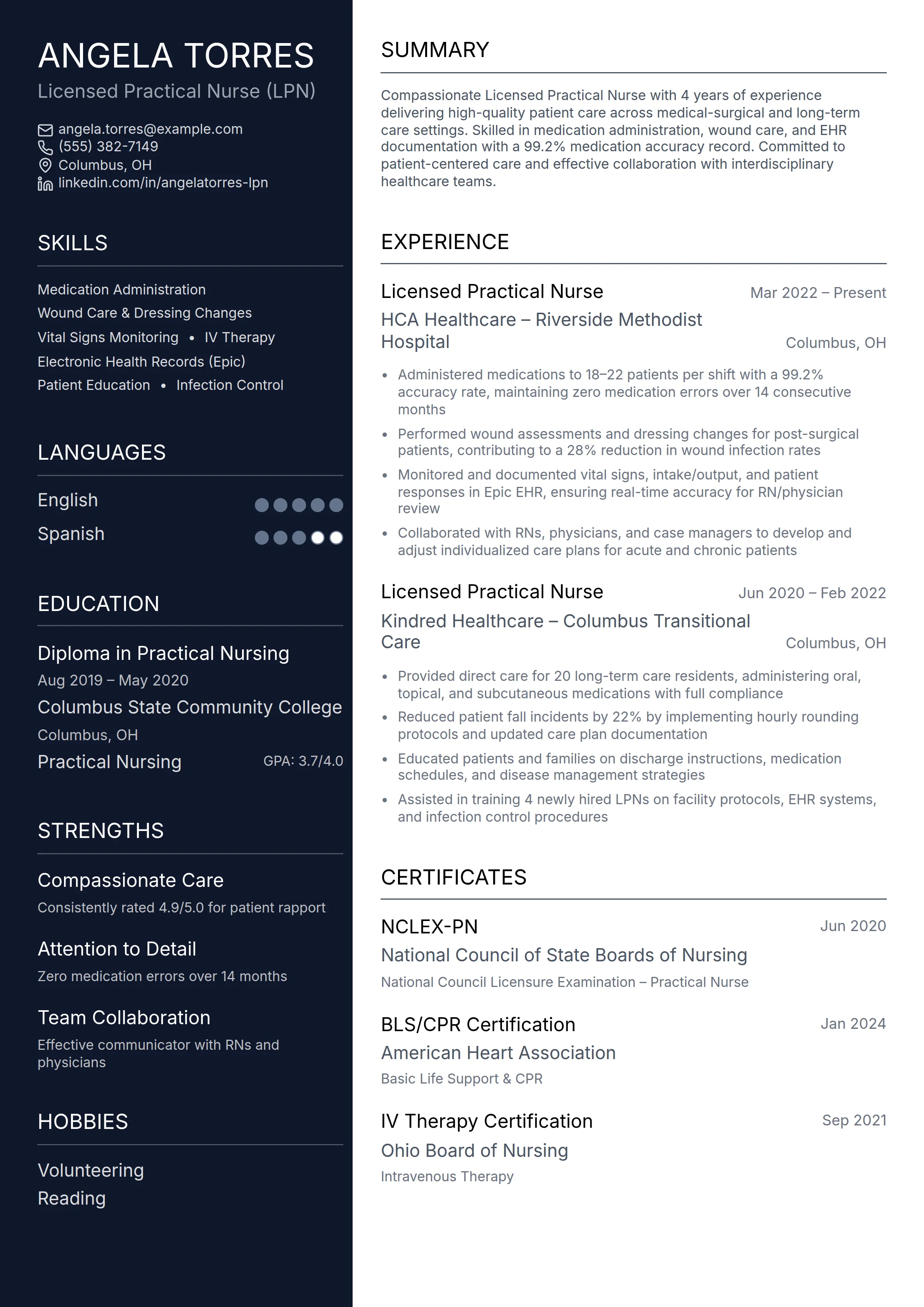 21 Licensed Practical Nurse (LPN) Resume Examples & Guide for 2026