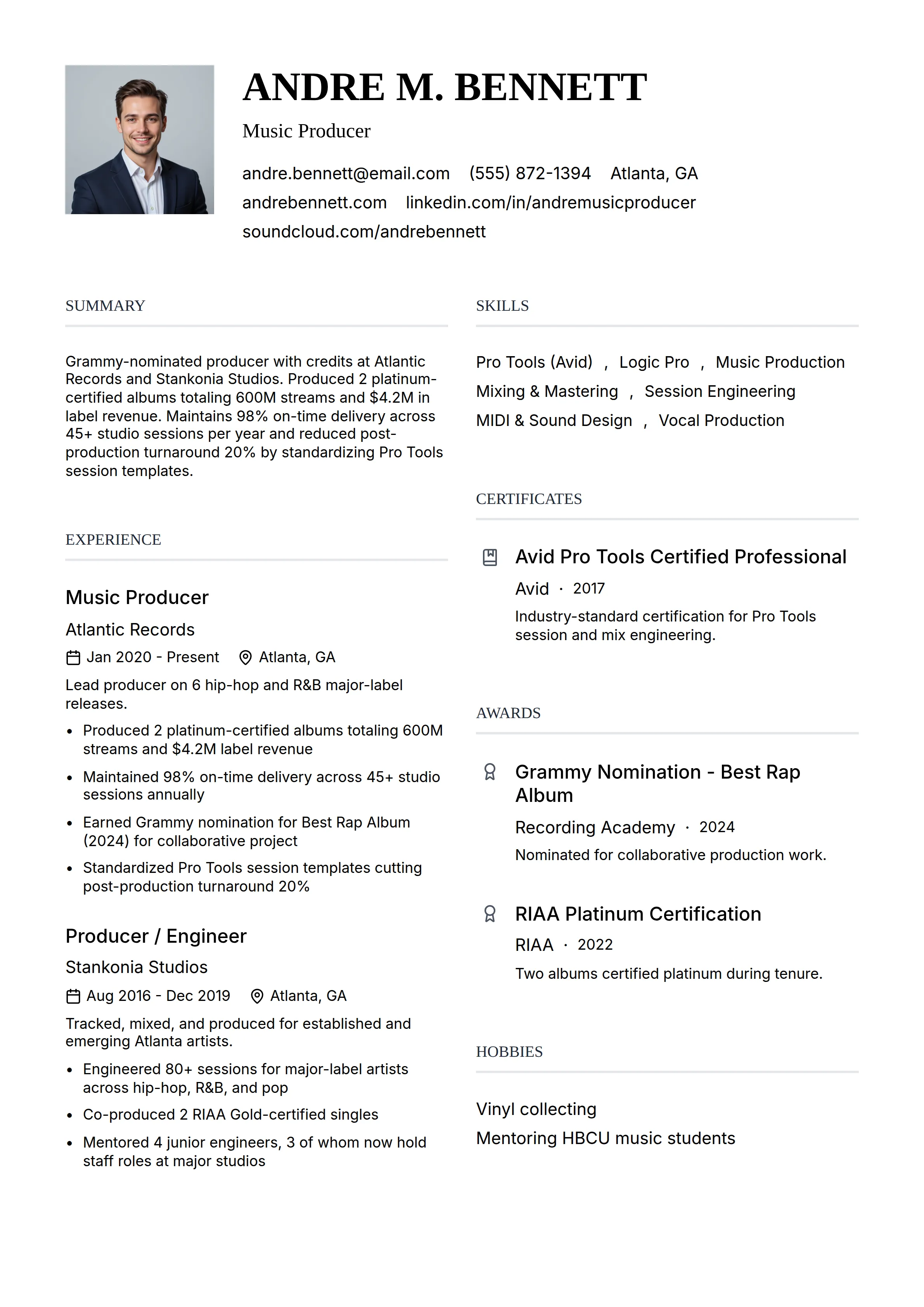 Session Singer Cv 15 Singer Resume Examples & Guide for 2026