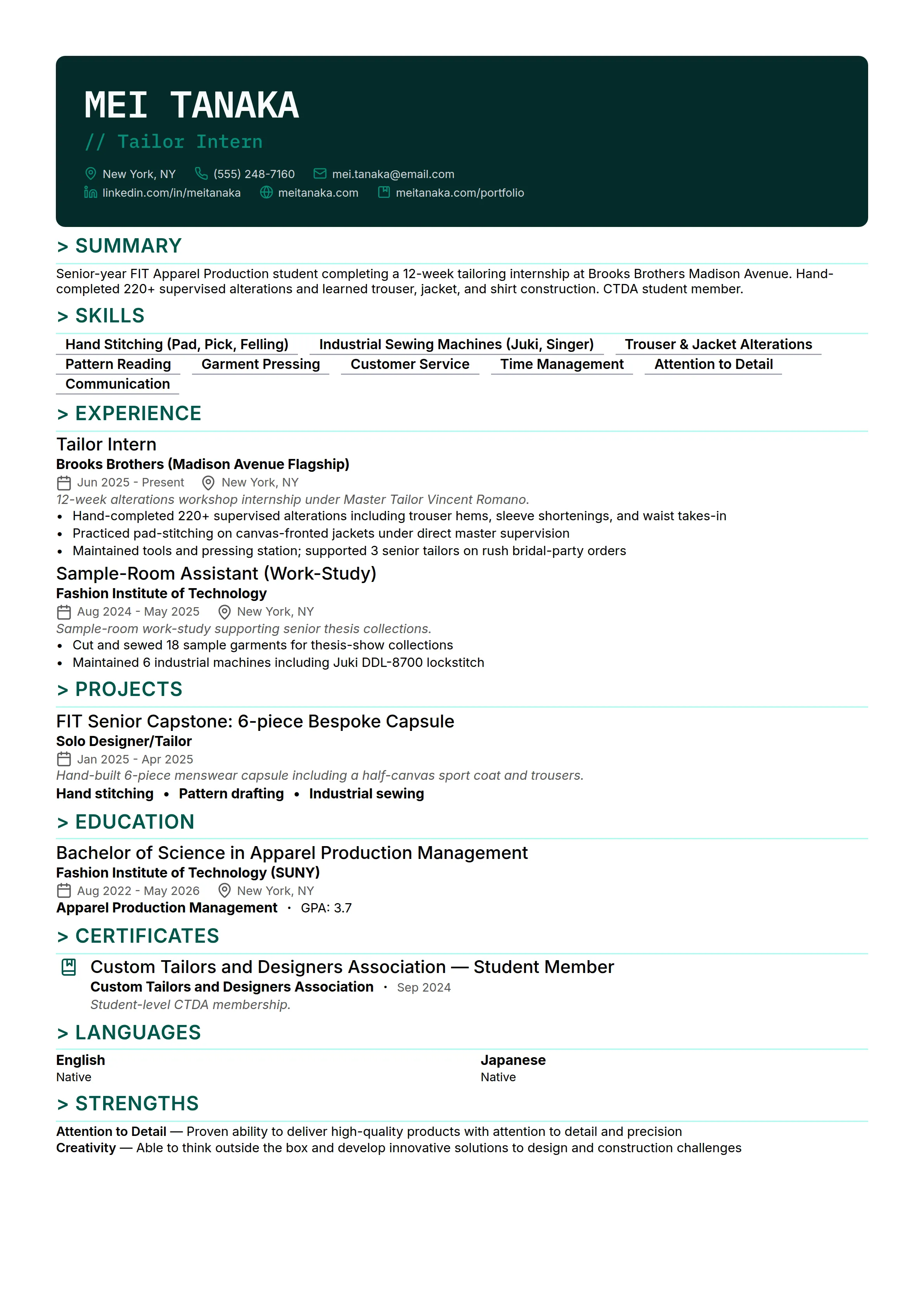 Tailored Cv Example 21 Tailor Resume Examples & Guide for 2026
